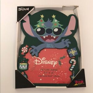 Disney nwt Lilo Stitch Christmas Festive Picture Frame with Red and Green